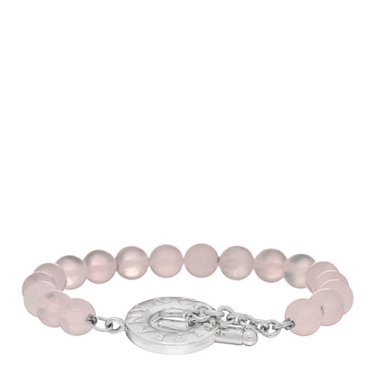 Tiffany Sterling Silver Rose Quartz Bead Toggle Bracelet 2 of 3