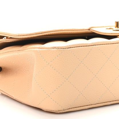 Chanel Caviar Quilted Medium Double Flap Beige 9 of 11