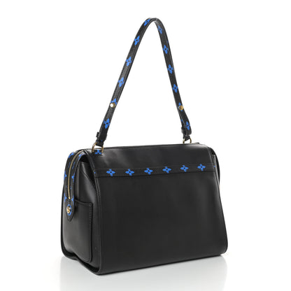 Louis Vuitton Smooth Calfskin Colored Monogram Speedy Amazon MM Blue Black 3 of 10