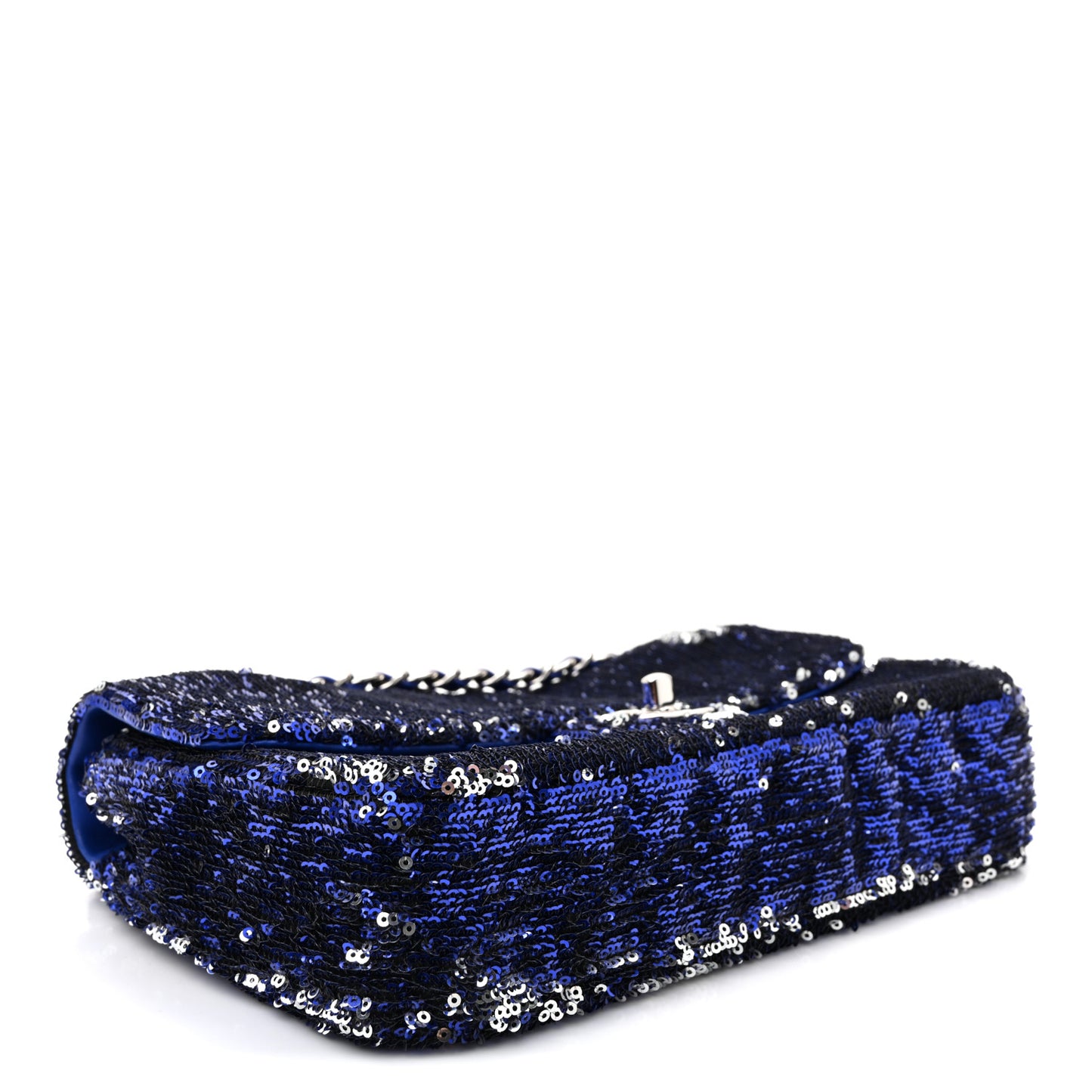 Sequin Medium Flap Dark Blue