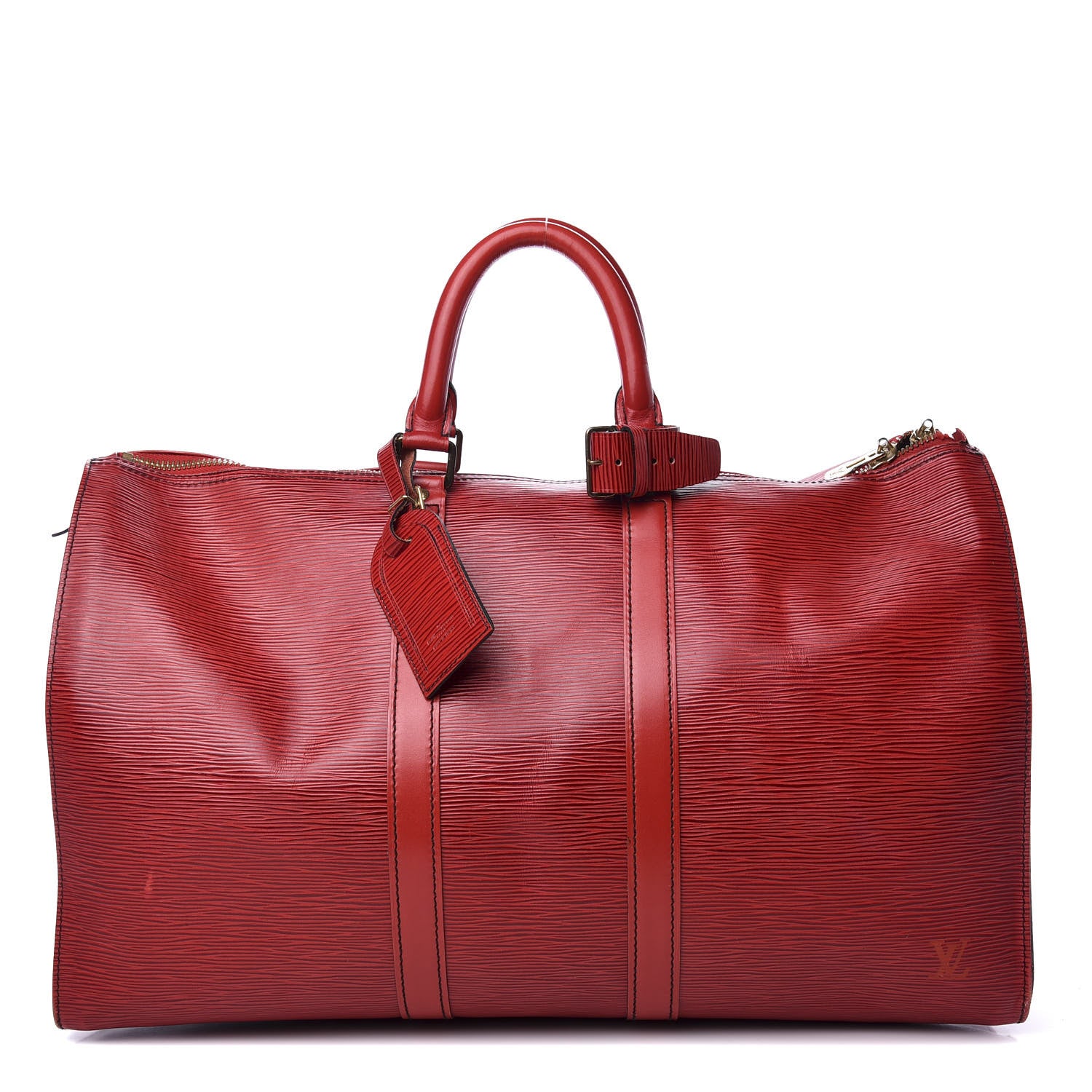 Louis Vuitton Epi Keepall 45 Castillan Red 1 of 15