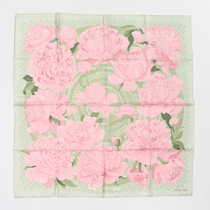 Hermes Silk Les Pivoines Scarf 90 1 of 5