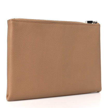 Hermes Evercolor Atout Pouch Beige de Weimar Lime 3 of 9