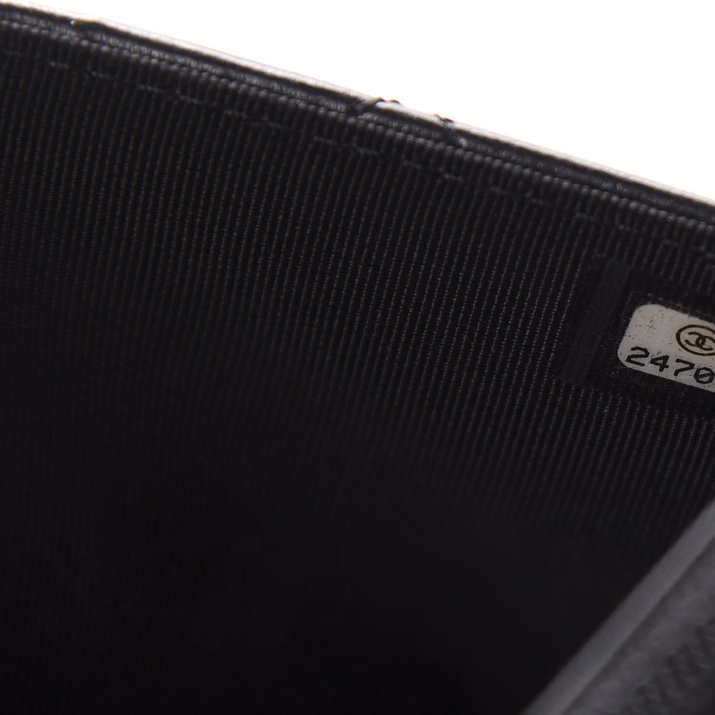 Lambskin Quilted Wallet On Chain WOC Black