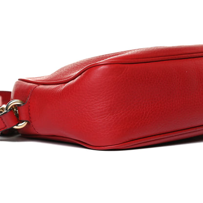 Gucci Pebbled Calfskin Small Soho Disco Bag Tabasco Red 11 of 14