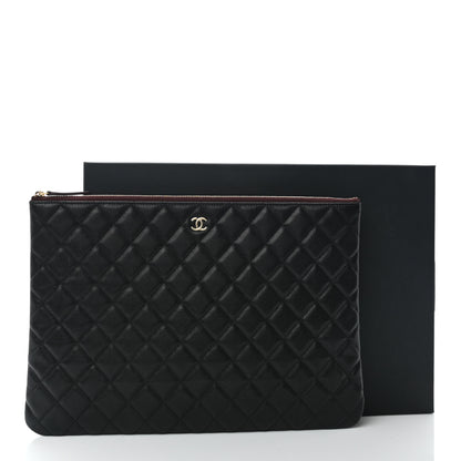 Chanel Caviar Quilted Large Cosmetic Case Black 8 of 8