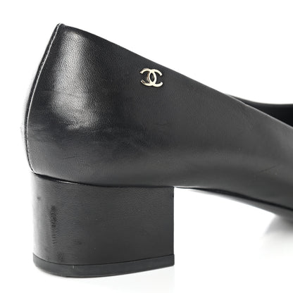 Chanel Lambskin Pearl Camellia Cap Toe Pumps 41 Black 14 of 14