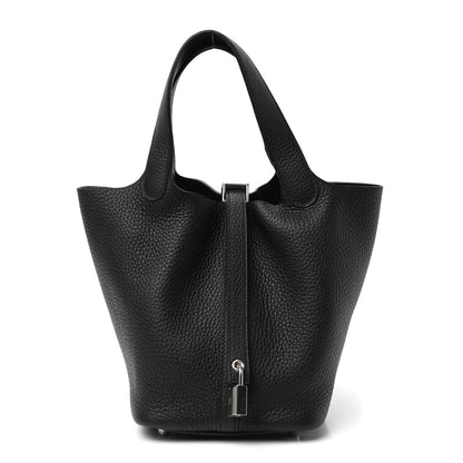 Hermes Taurillon Clemence Picotin Lock 18 PM Black 1 of 9