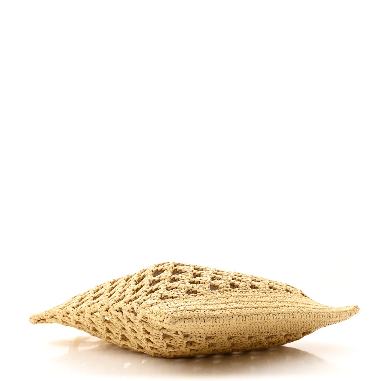 Prada Yarn Raffia Effect Embroidered Logo Tote Naturale 4 of 9