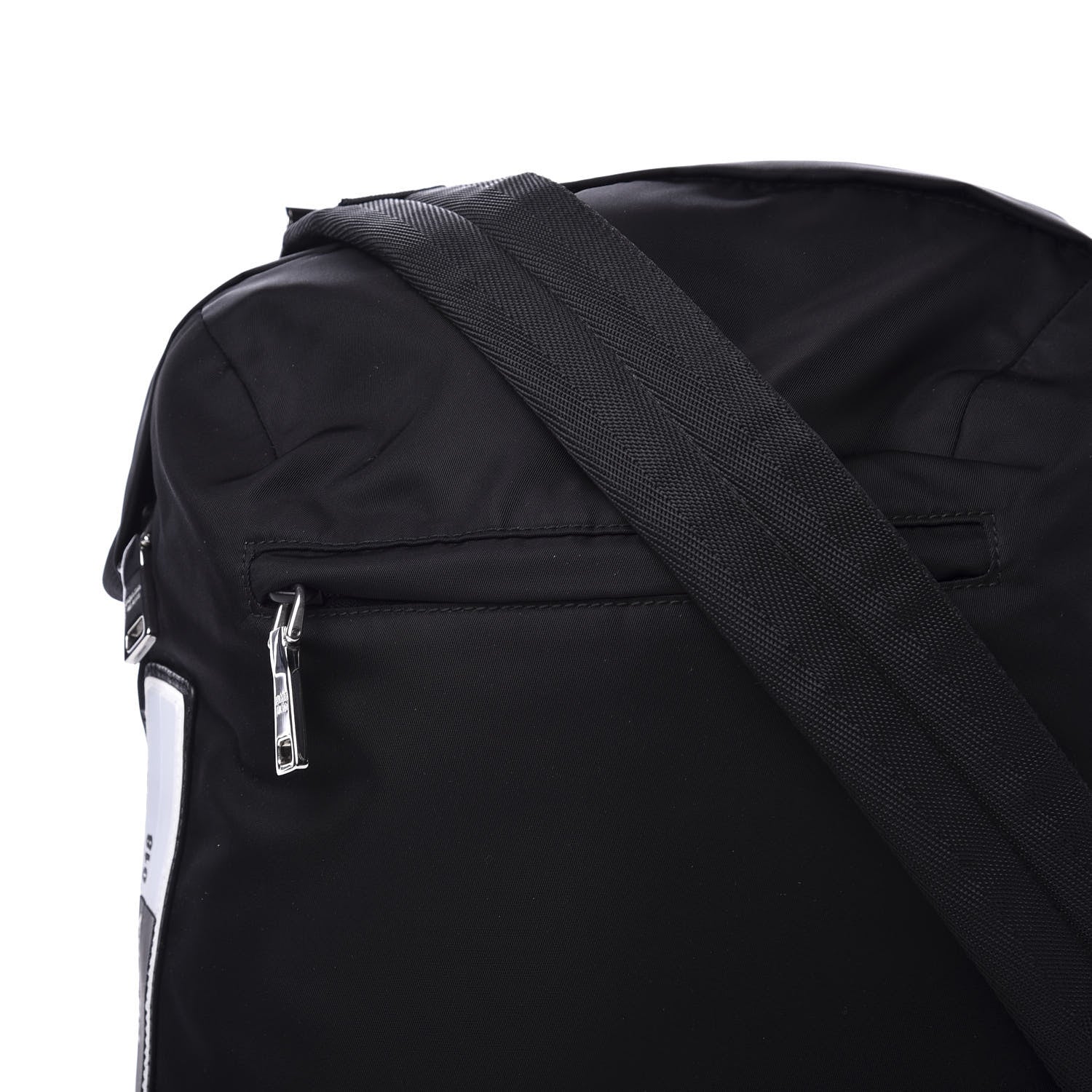 Prada Tessuto Nylon Flat Messenger Bag Black 9 of 9
