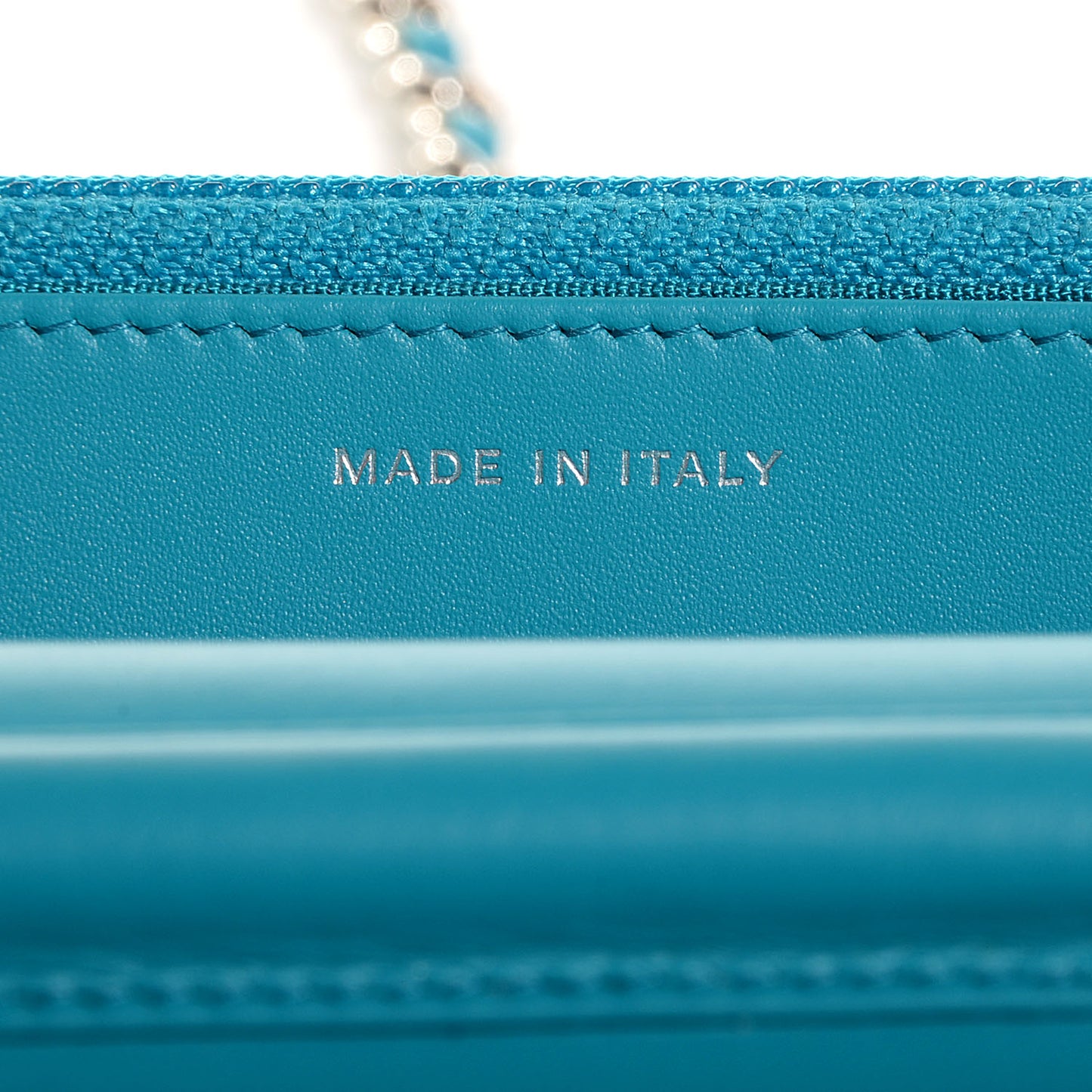 Patent Wallet On Chain WOC Turquoise Blue