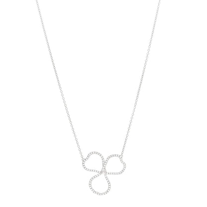 Tiffany Platinum Diamond Large Paper Flowers Pendant Necklace 1 of 6