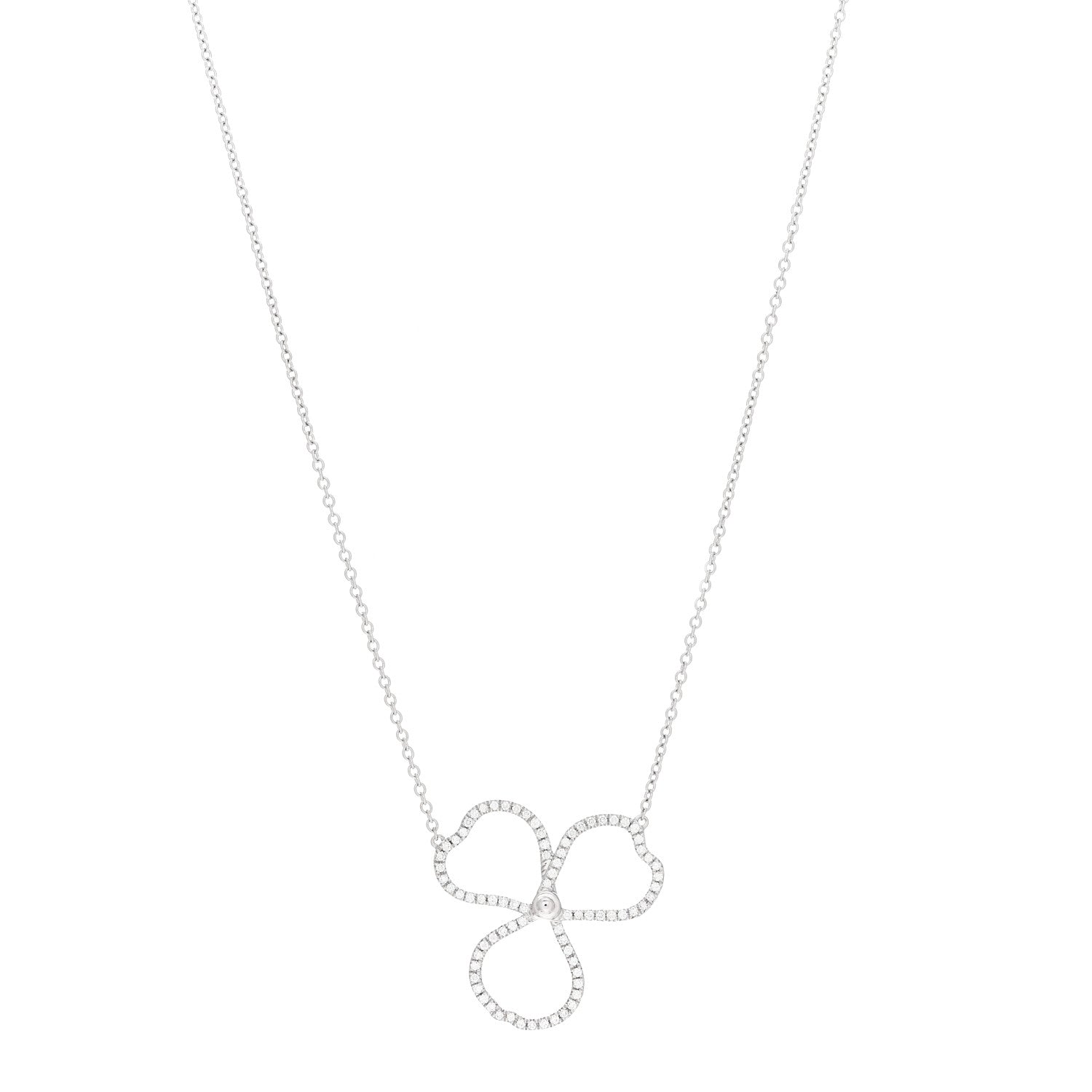 Tiffany Platinum Diamond Large Paper Flowers Pendant Necklace 1 of 6