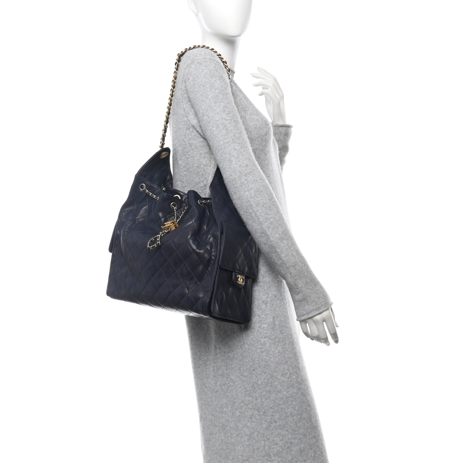 Chanel Caviar Quilted Medium Chanel 25 Handbag Dark Navy 2 of 11