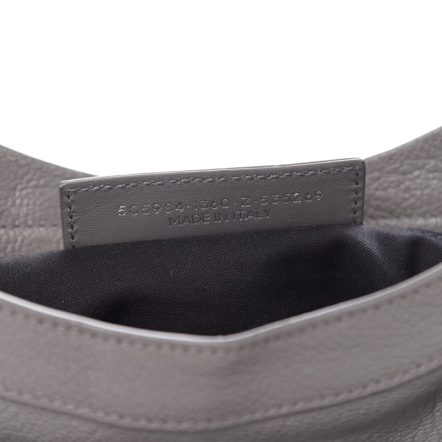 Chevre Silver Metallic Edge Hardware City Gris Acier