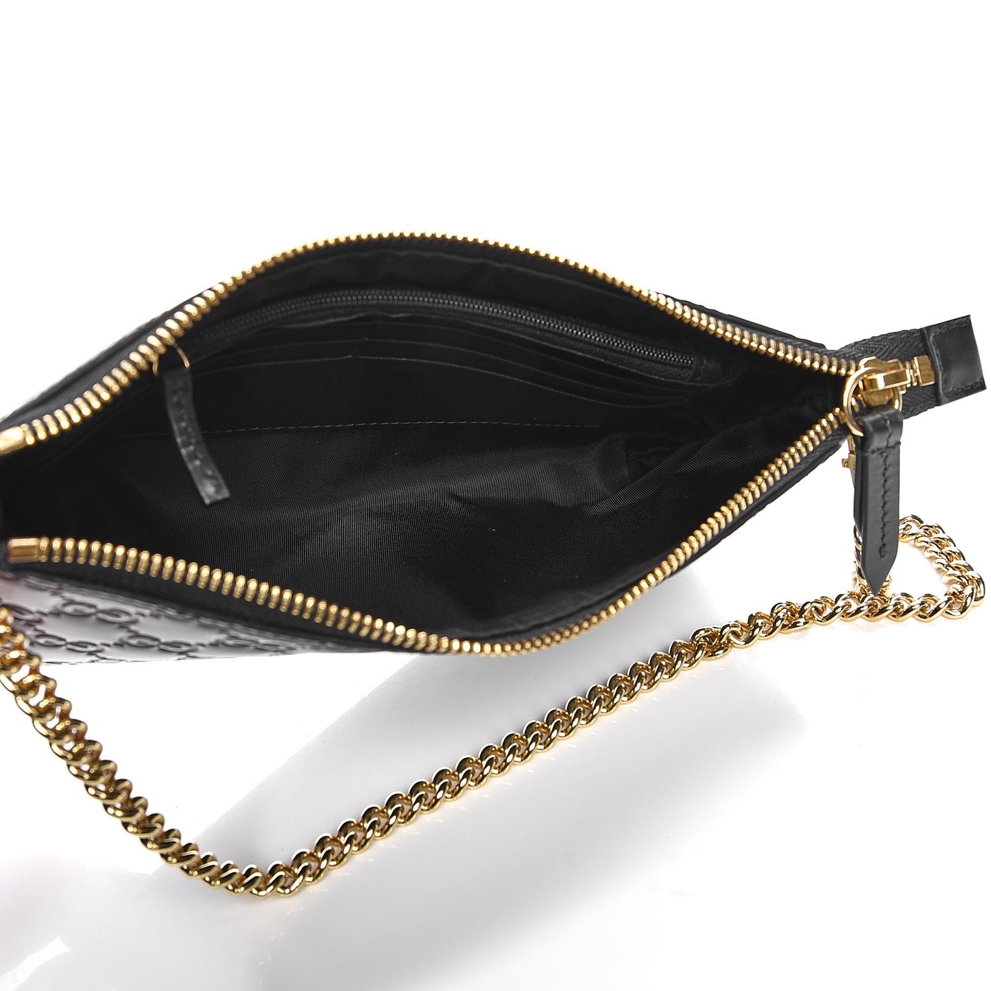 Guccissima Signature Wrist Wallet Black