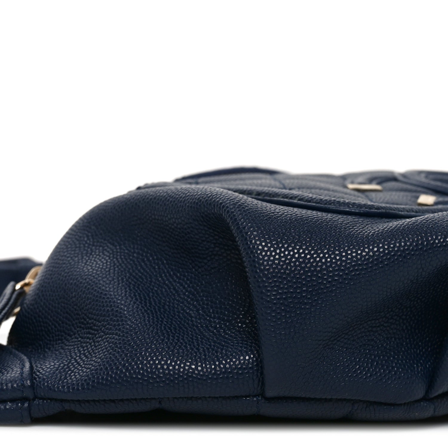Chanel Caviar Quilted Filigree Waist Bag Blue 8 of 9
