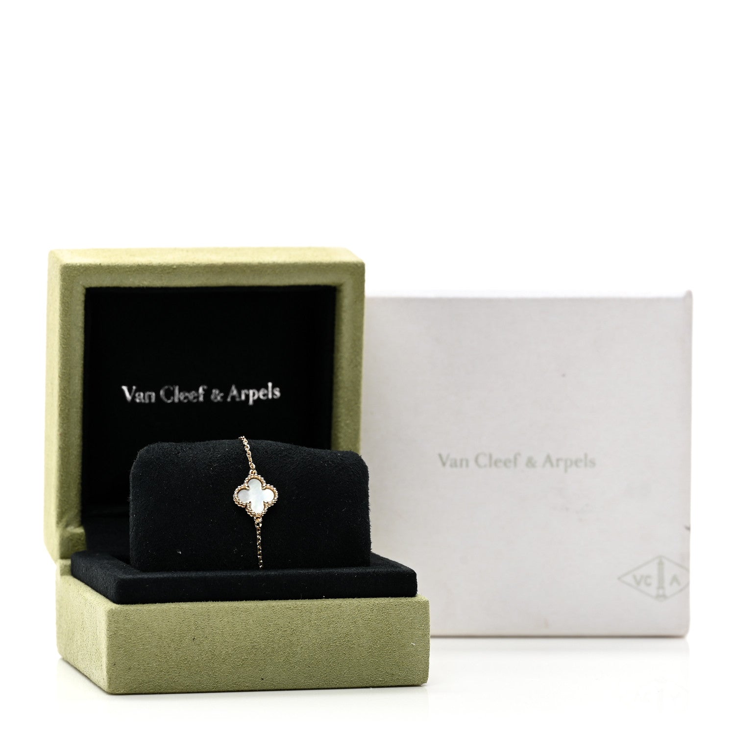 Van Cleef & Arpels 18K Yellow Gold Mother of Pearl Sweet Alhambra Bracelet 5 of 5
