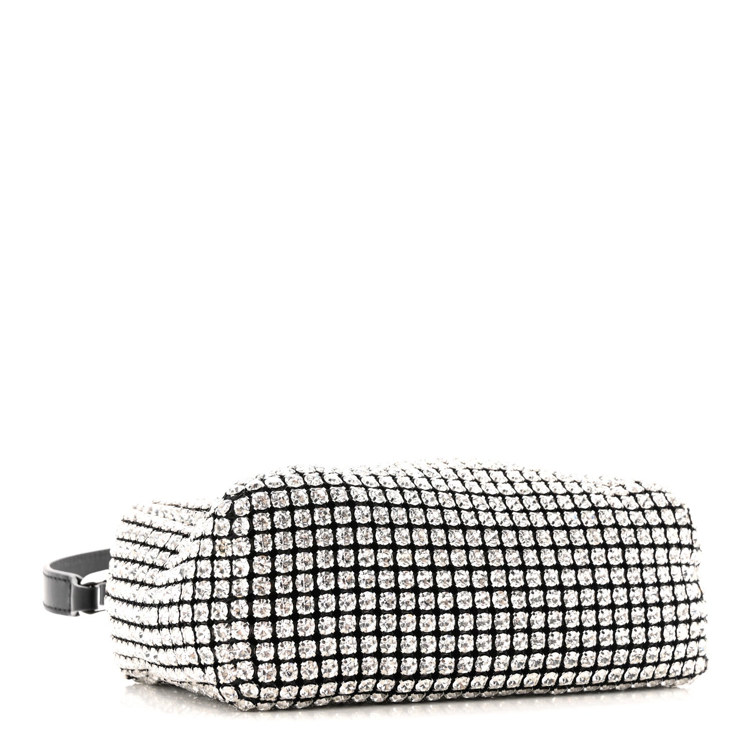 Alexander Wang Mesh Crystal Rhinestone Mini Heiress Pouch Black Silver 4 of 12