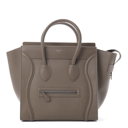 Celine Drummed Calfskin Mini Luggage Souris 1 of 10