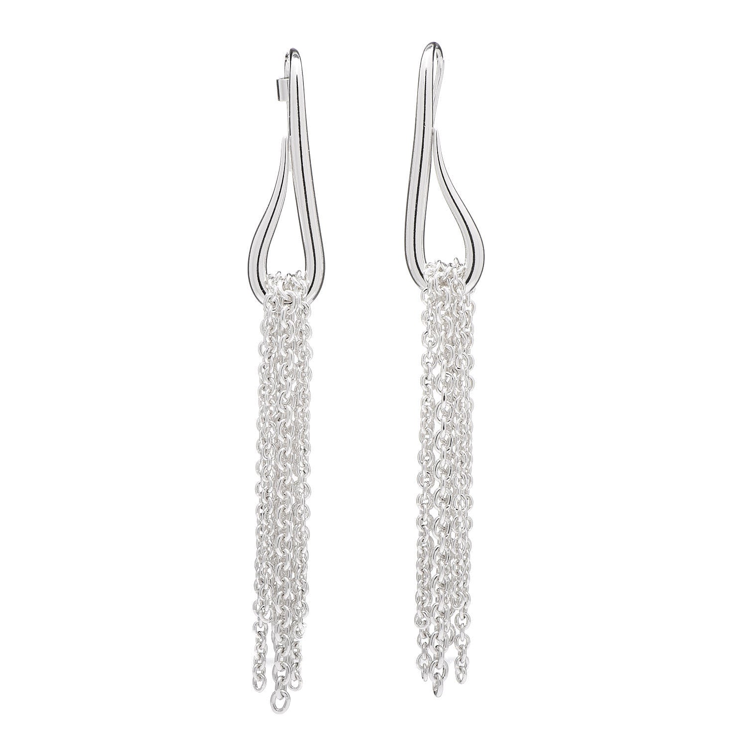 Hermes Sterling Silver Licol Chaine D'Ancre Drop Earrings 1 of 4
