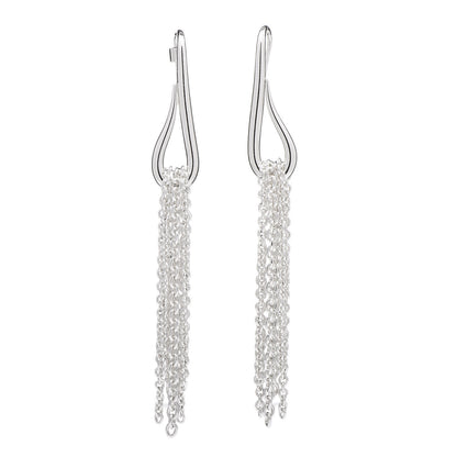 Hermes Sterling Silver Licol Chaine D'Ancre Drop Earrings 1 of 4