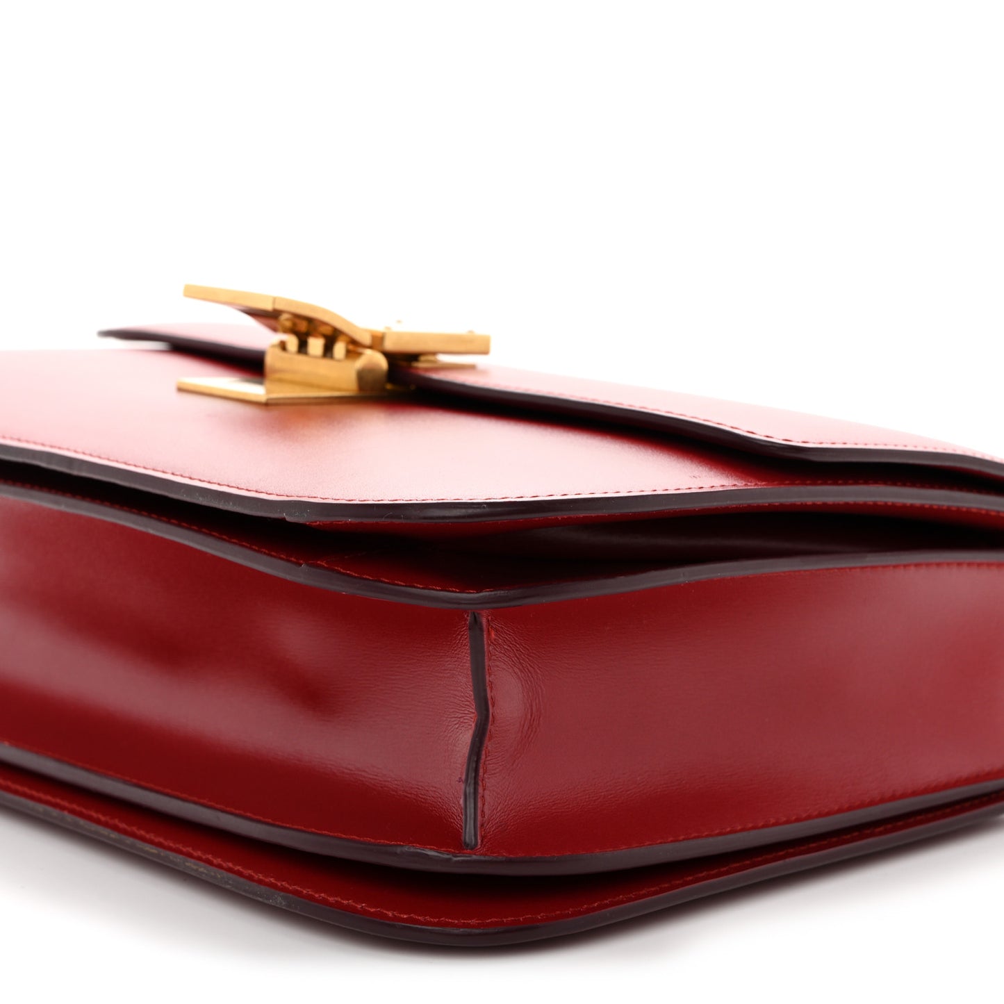 Box Calfskin Medium Classic Box Flap Bag Red