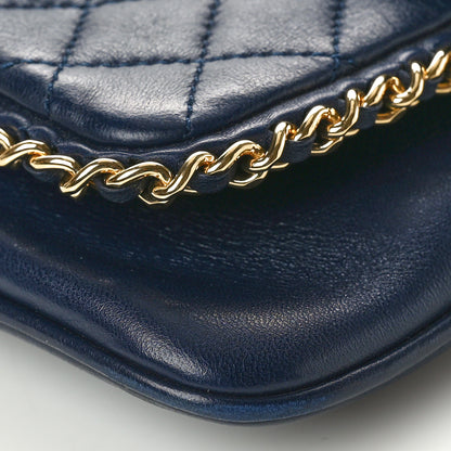 Chanel Lambskin Quilted Large CC Unchained Crossbody Navy 10 of 13