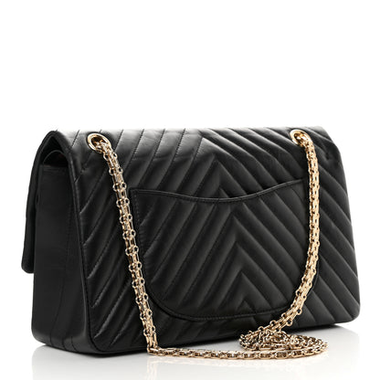 Chanel Aged Calfskin Chevron Quilted 2.55 Reissue 226 Flap Black 3 of 14