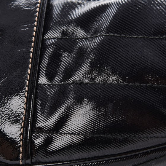 Patent Calfskin Medium Snow Glam Hobo Black