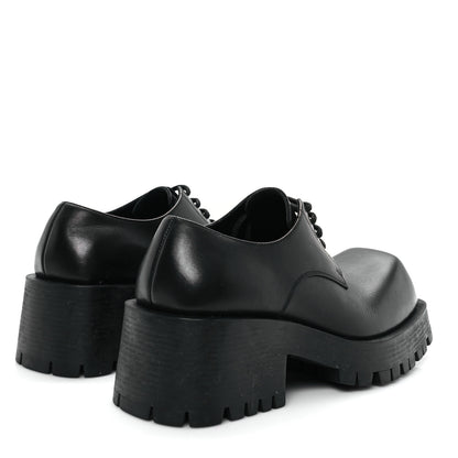 Balenciaga Calfskin Trooper Derby Loafers 38 Black 5 of 10