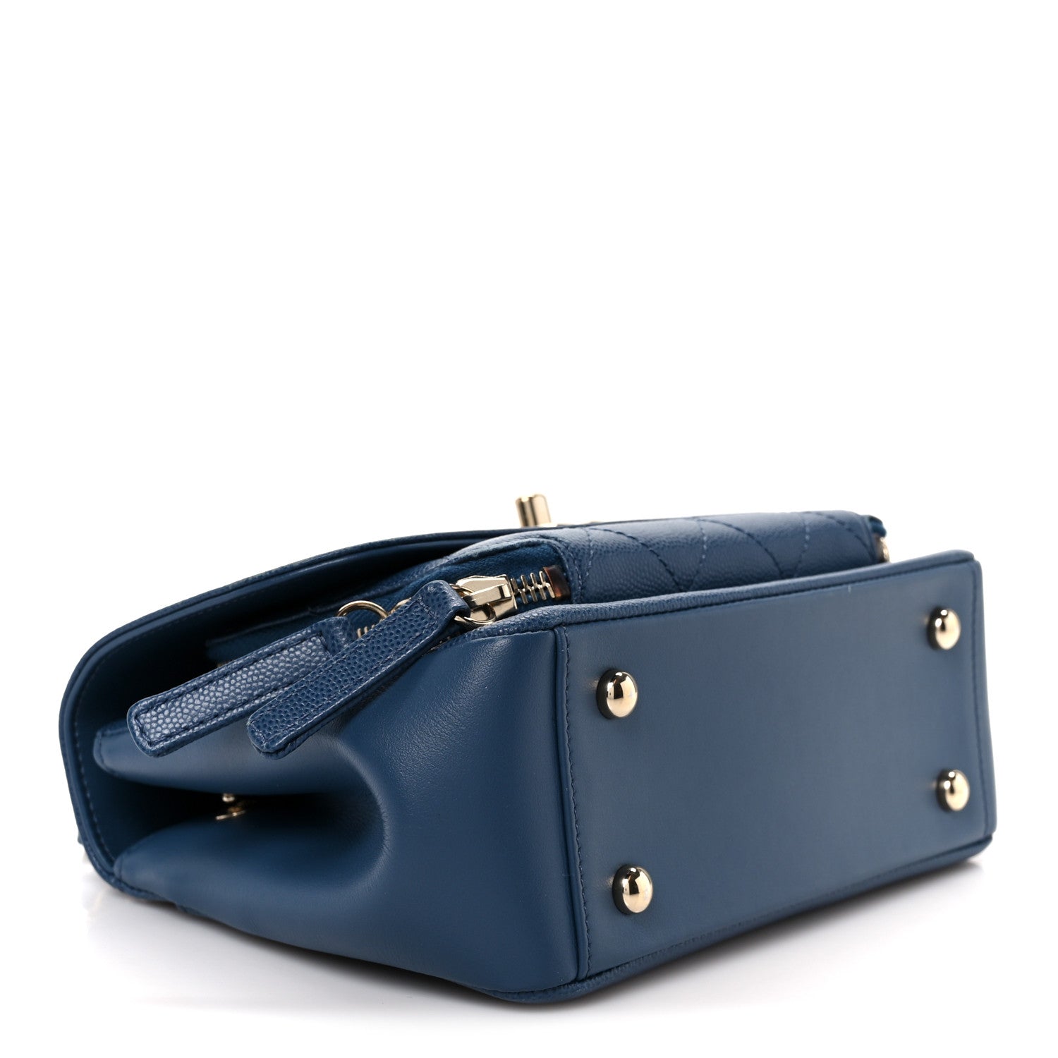 Chanel Caviar Quilted Small Business Affinity Flap Blue 4 of 12