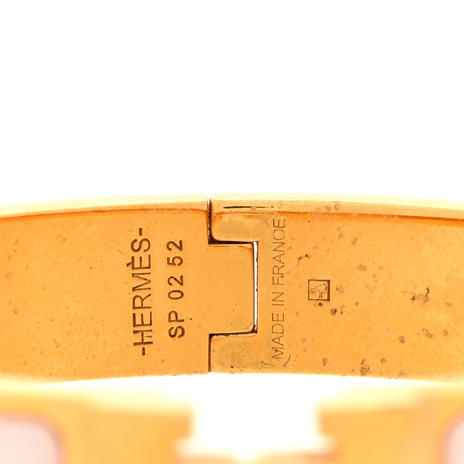 Hermes Enamel Narrow Clic Clac H Bracelet PM Rose Dragee 4 of 4