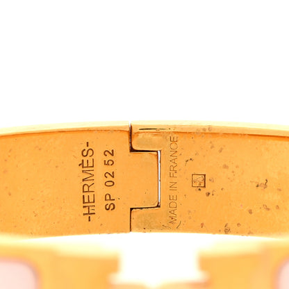 Hermes Enamel Narrow Clic Clac H Bracelet PM Rose Dragee 4 of 4