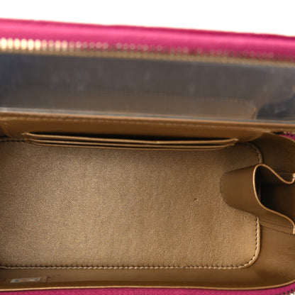 Chanel Lambskin Quilted Small Pearl Crush Vanity Case With Chain Fuchsia 5 of 11