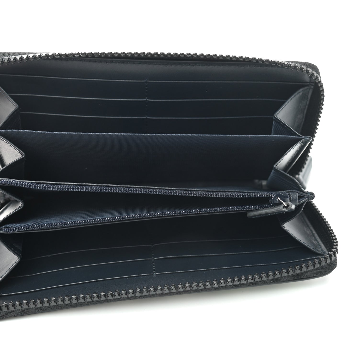 GG Supreme Monogram Blooms Zip Around Wallet Blue