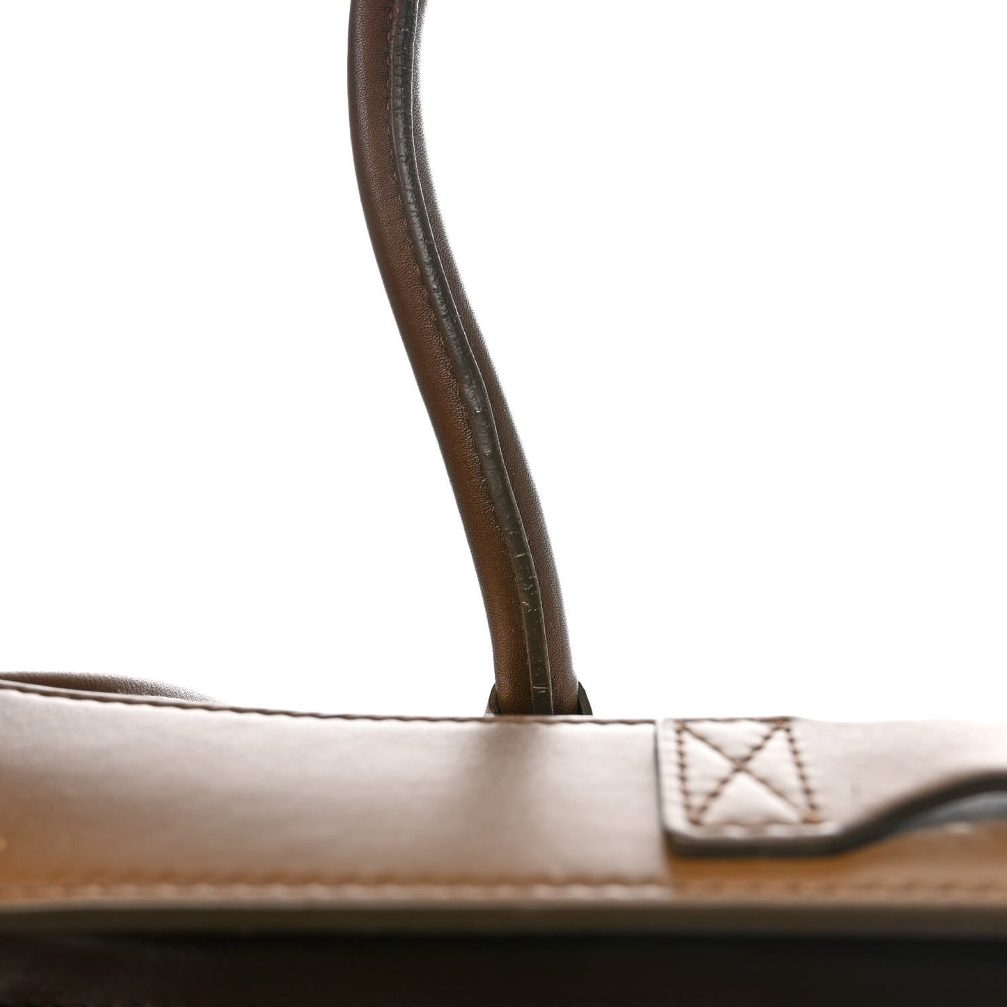 Textured Calfskin Suede Tri-color Mini Luggage Cream