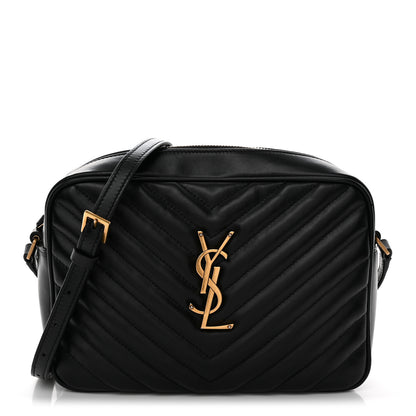 Saint Laurent Calfskin Matelasse Monogram Lou Camera Bag Black 1 of 13