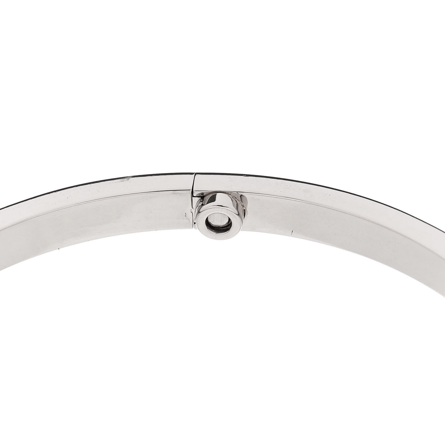 Cartier 18K White Gold Small LOVE Bracelet 17 7 of 8