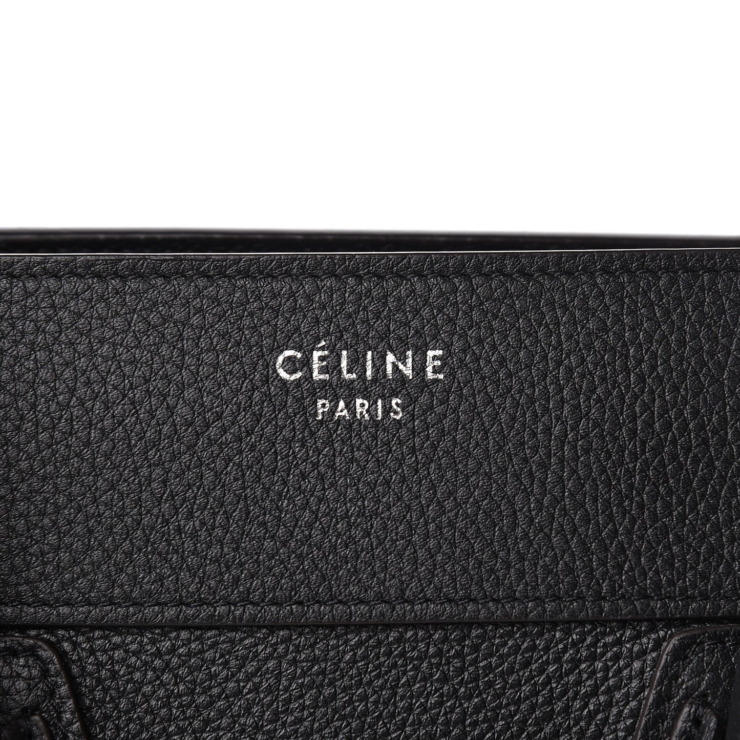 Drummed Calfskin Mini Luggage Black