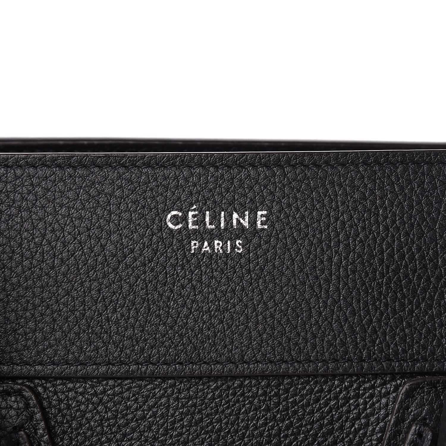 Celine Drummed Calfskin Mini Luggage Black 7 of 11