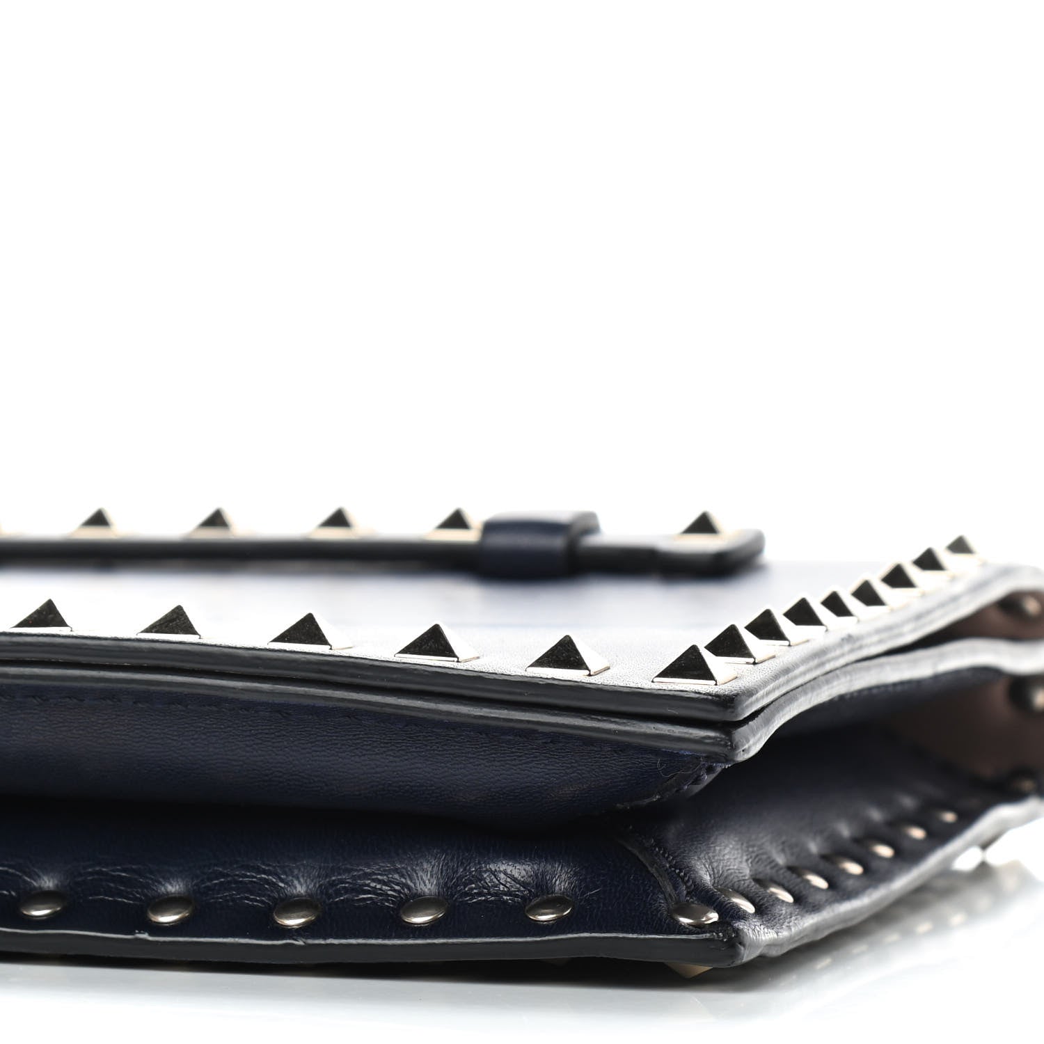 Valentino Garavani Nappa Rockstud Wristlet Clutch Marine 7 of 17