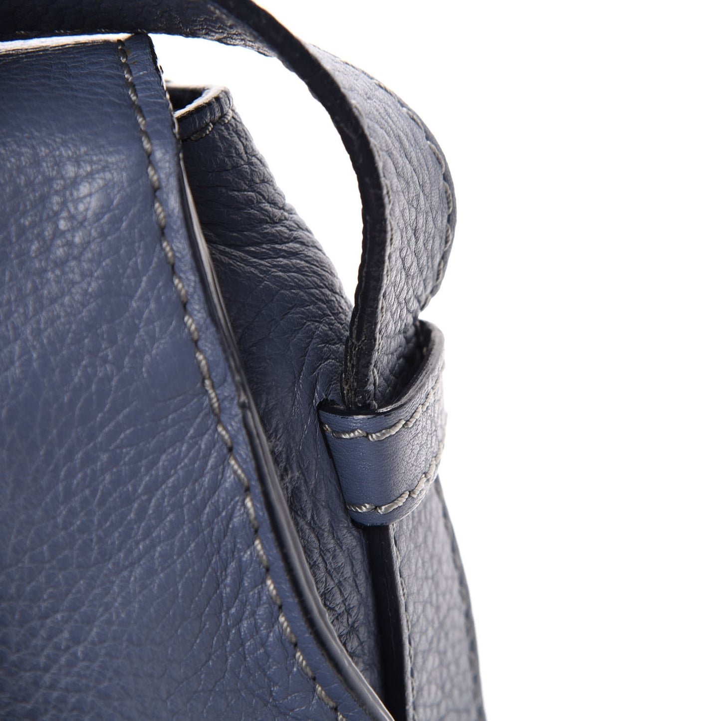 Calfskin Medium Marcie Round Crossbody Bag Street Blue