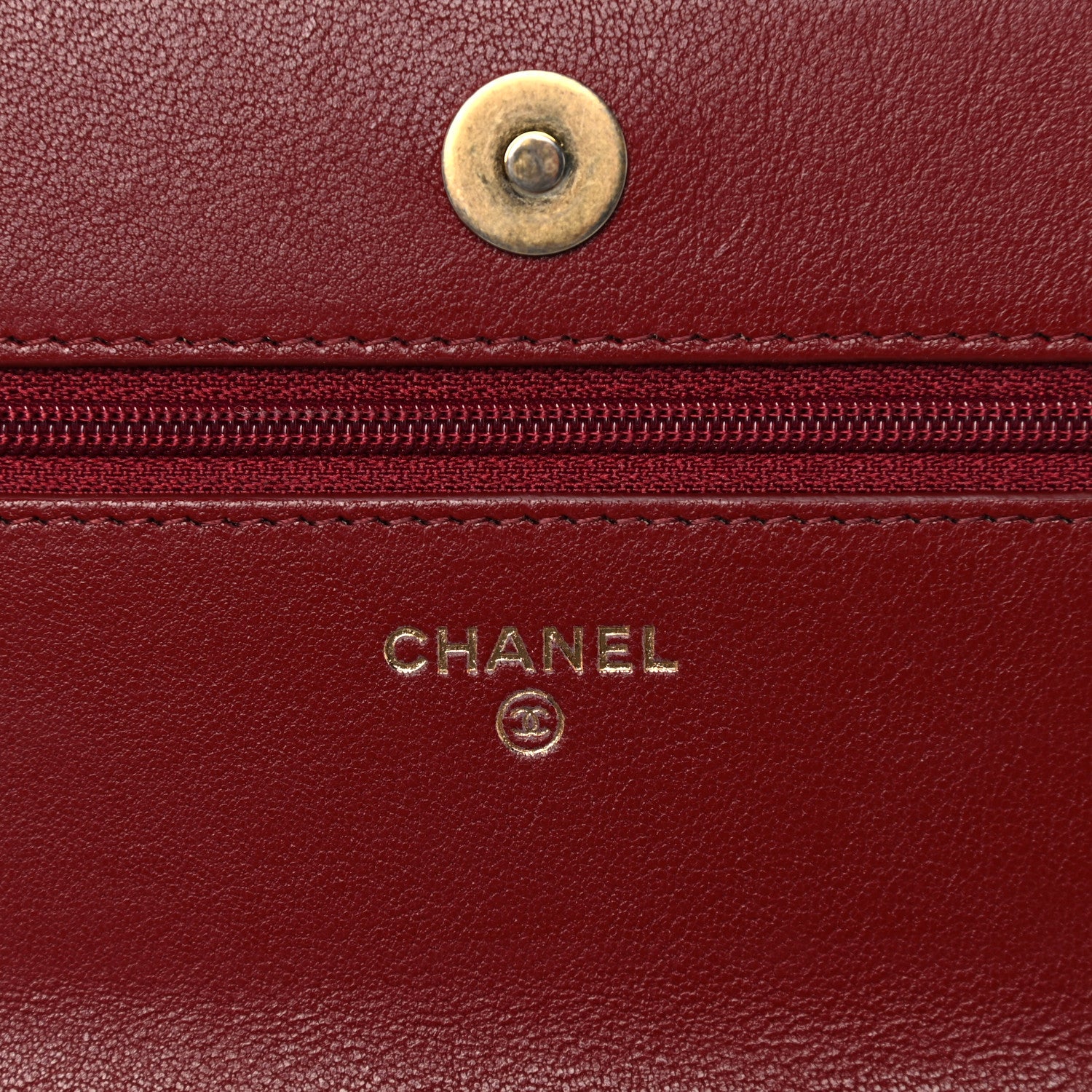 Chanel Lambskin Quilted Infinity Wallet On Chain WOC Burgundy 6 of 13