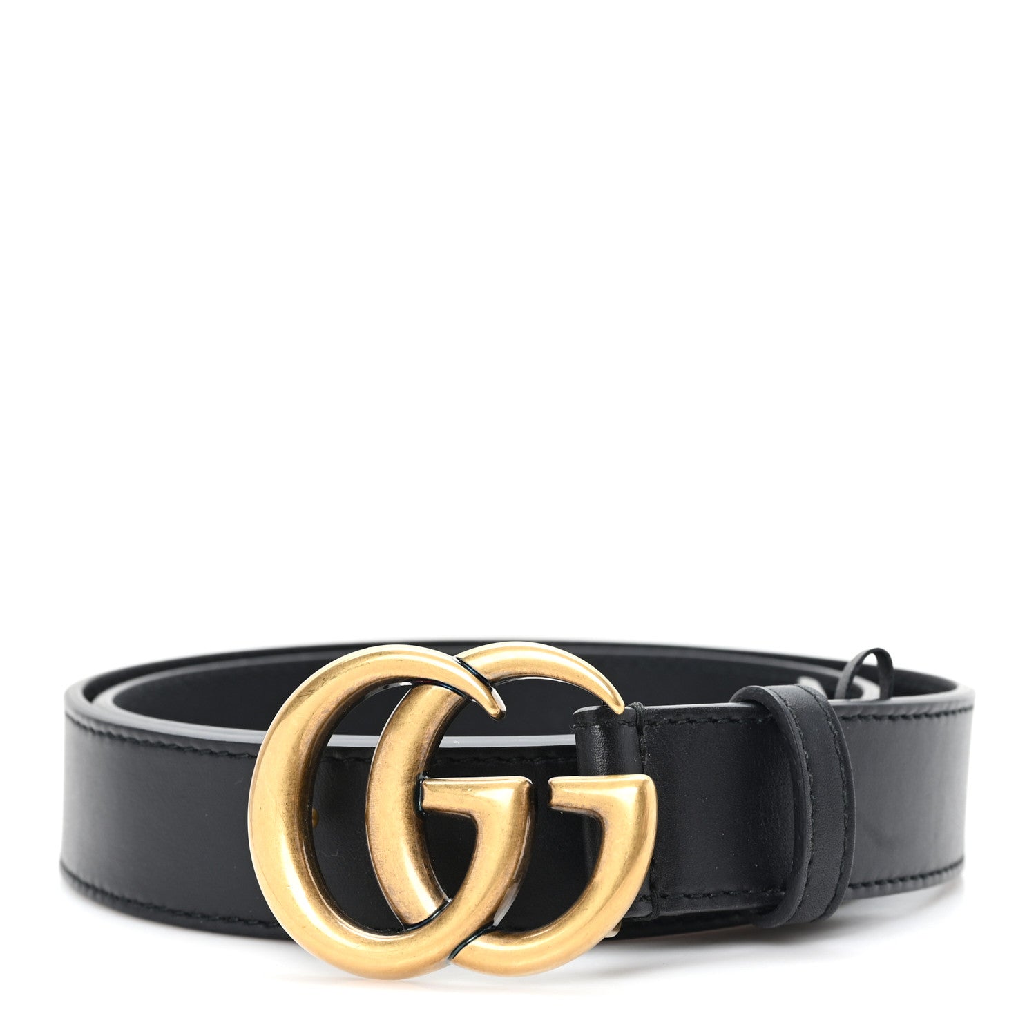 Gucci Calfskin Double G 30mm Belt 85 34 Black 1 of 4