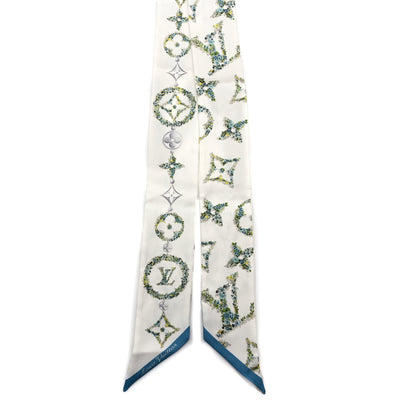 Louis Vuitton Silk Monogram Flowers BB Bandeau Blue 2 of 4