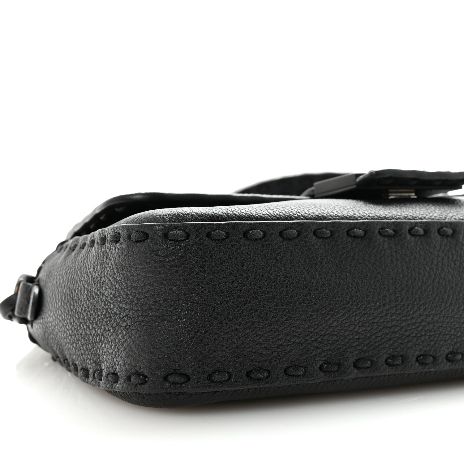 Fendi Cuoio Romano Selleria Baguette Black 8 of 9