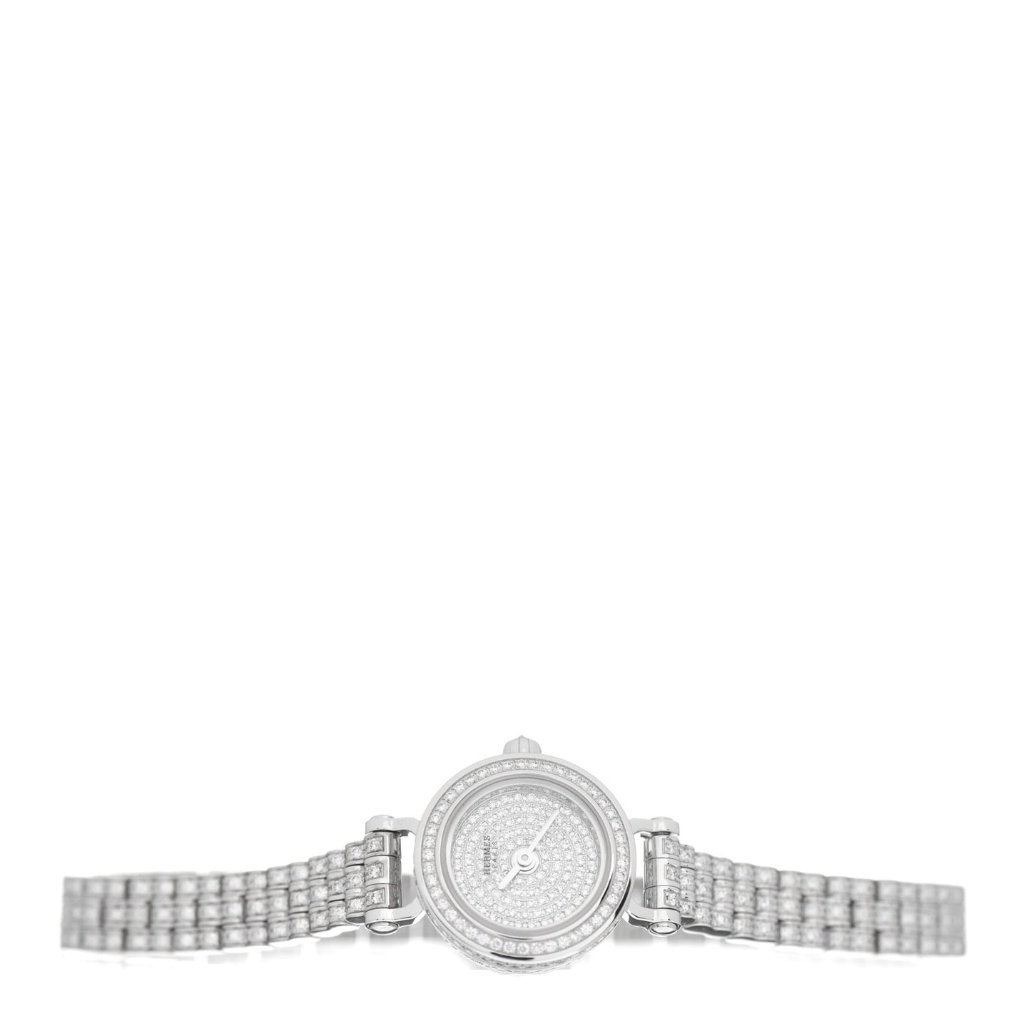 18K White Gold Diamond Pave 16mm Faubourg Quartz Watch