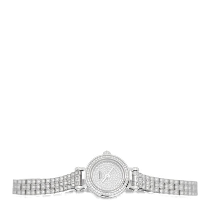 Hermes 18K White Gold Diamond Pave 16mm Faubourg Quartz Watch 2 of 5