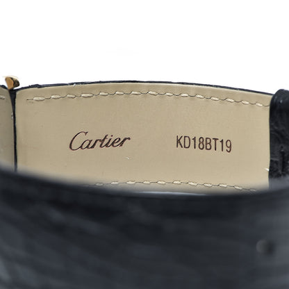 Cartier Stainless Steel 18K Yellow Gold Alligator 36mm Ronde Solo Quartz Watch 7 of 8